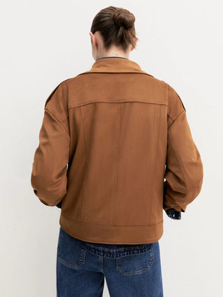 Biker jacket in jersey stretch