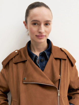 Biker jacket in jersey stretch