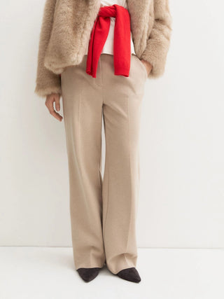 Pantalone dritto in jersey jacquard