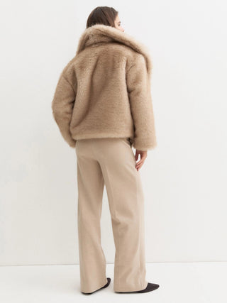 Pantalone dritto in jersey jacquard