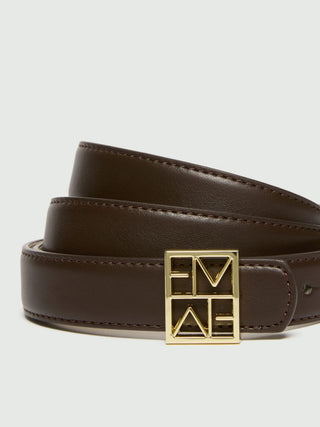 Cintura reversibile con logo