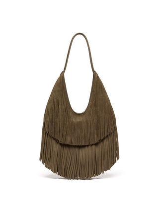 Borsa a spalla con frange