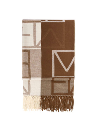 Stola jacquard con logo emmegram