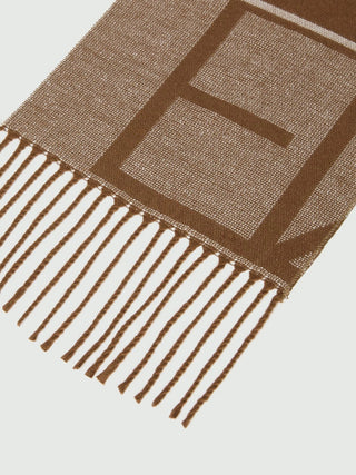 Stola jacquard con logo emmegram