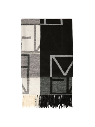 Stola jacquard con logo emmegram
