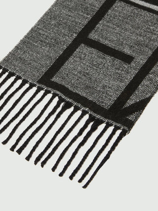 Stola jacquard con logo emmegram