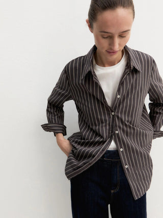 Camicia a maniche lunghe in misto cotone