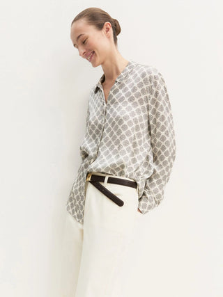 Camicia in raso stampato