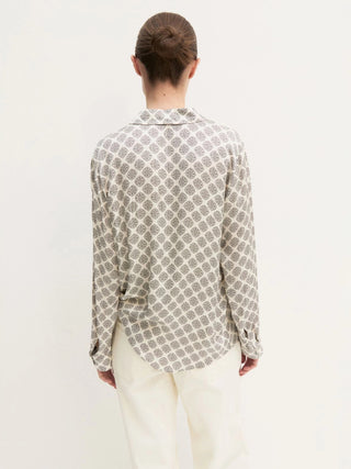 Camicia in raso stampato