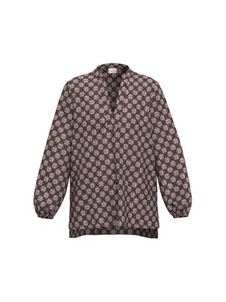 Blusa in raso stampato