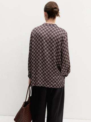 Blusa in raso stampato