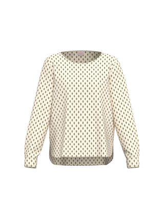 Blusa in twill stampato