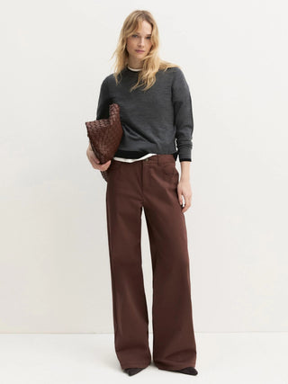 Pantalone 5 tasche in raso stretch