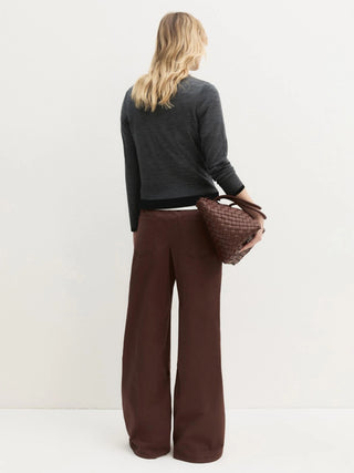 Pantalone 5 tasche in raso stretch