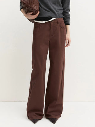 Pantalone 5 tasche in raso stretch