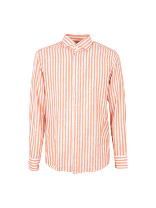 Striped linen blend shirt