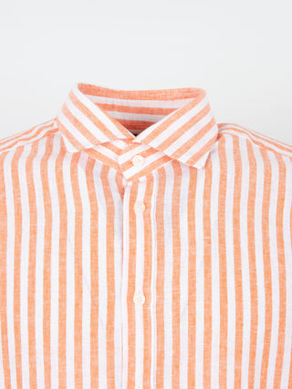 Striped linen blend shirt