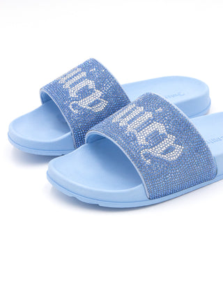 Slippers with rhinestones