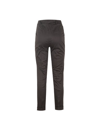 Chino trousers in satin power